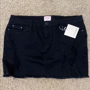 Black jean skirt